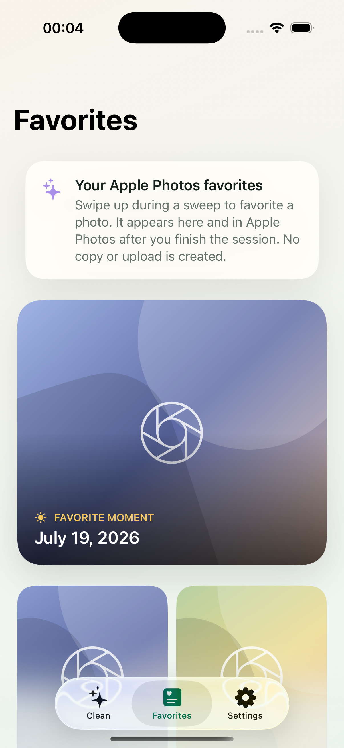 Favorites collected in TidyMuse and Apple Photos